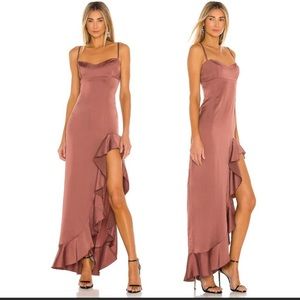 NOOKIE Sasha Satin Dress - Mocha (OUT OF STOCK on both REVOLE & Nookie)